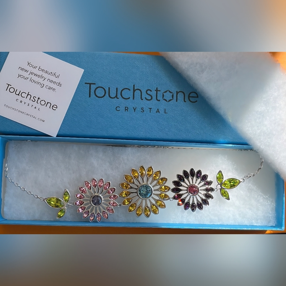 Touchstone Crystal Swarovski Vibrant Garden Necklace - Picture 4 of 11